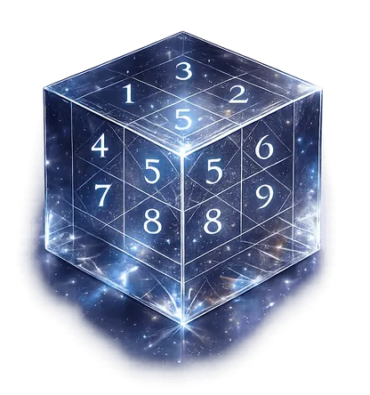Numerology crystal cube