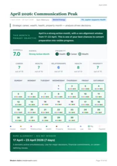 April Monthly Calendar