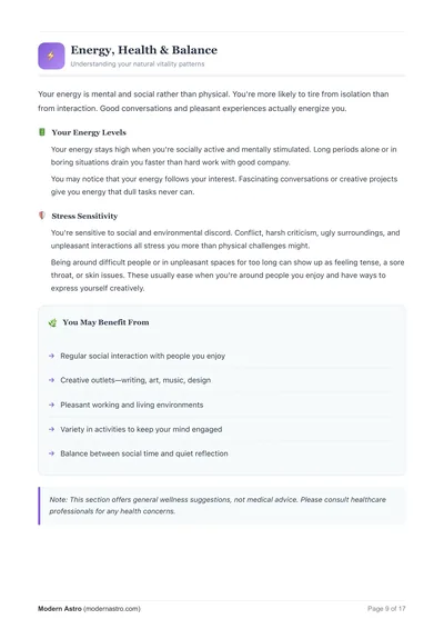 Energy, Health & Balance