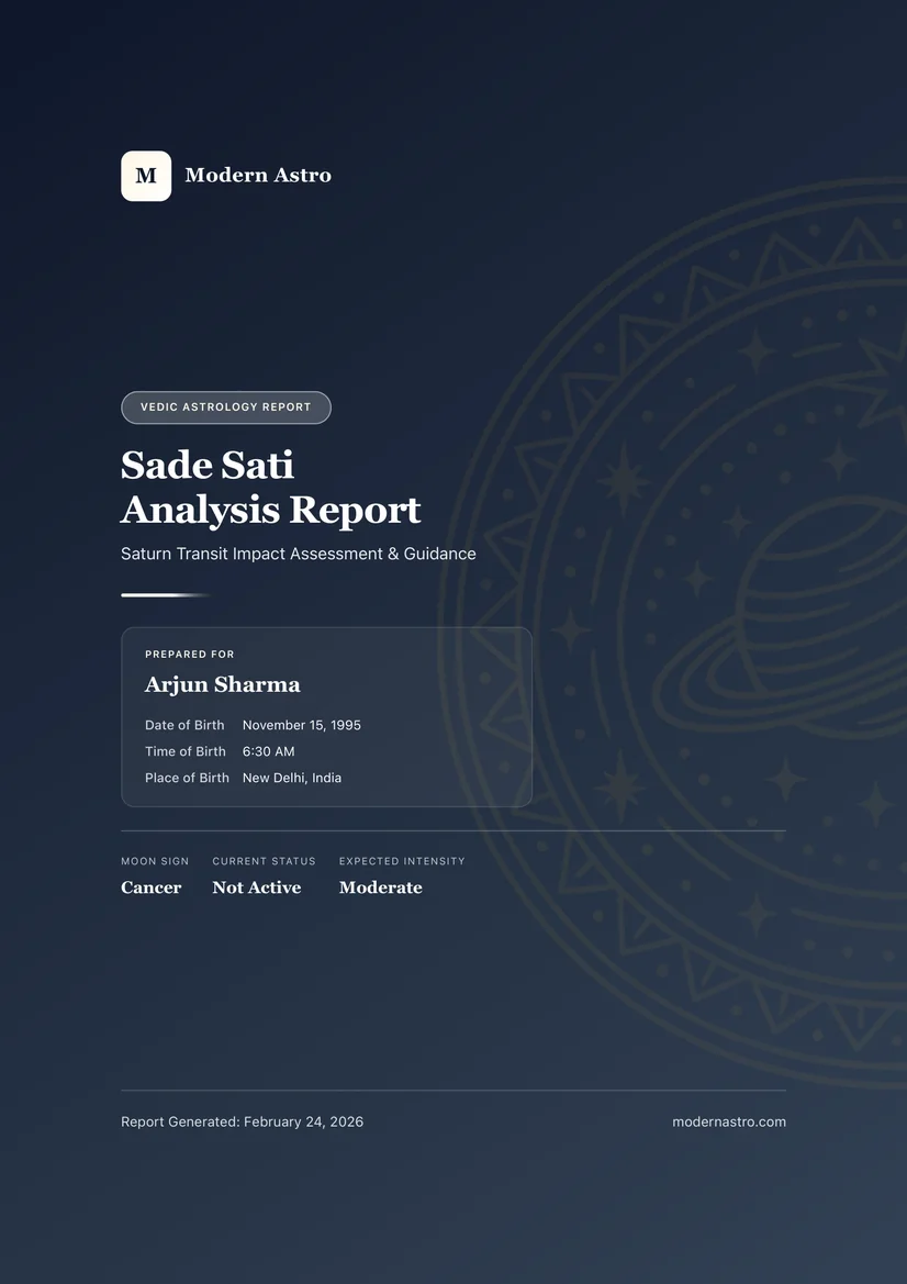 Sade Sati Report Cover Page